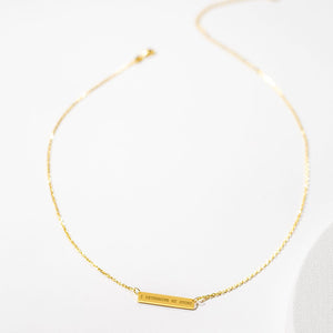 Engraved Bar Pendant: